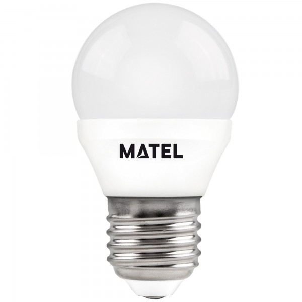 Bomb.led esferica  e27  7w.calida (caja de 10 unidades)