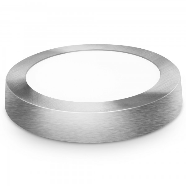 Downlight led superf.redon.plata 12w.fr