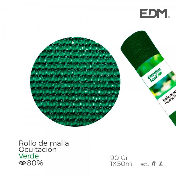 Malla de ocultación verde 90 g/m² 1 x 50 m