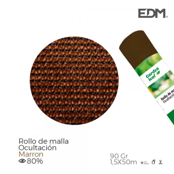 Malla de ocultación marrón 90 g/m² 1,5 x 50 m