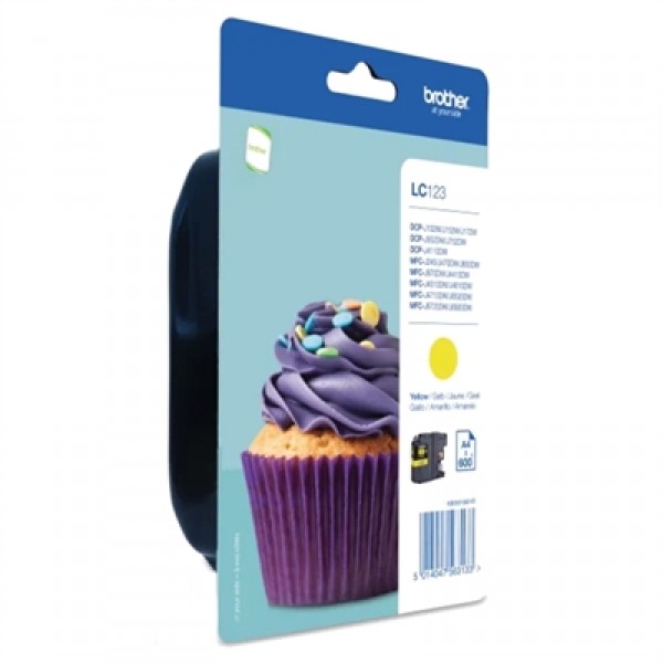 Brother cartucho lc123ybp amarillo blister