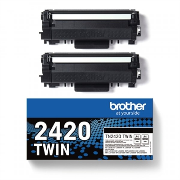 Brother tóner tn2420twin negro pack 2 uds