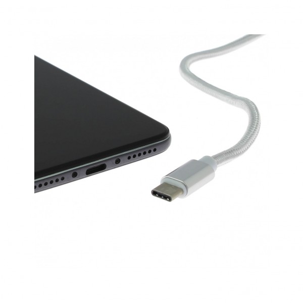 Cable Nylon USB C 2.0 Lightning con Carga Rápida y Transferencia de Datos