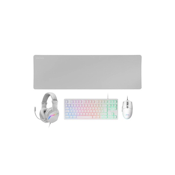 Mars gaming combo gaming mcp-rgb3w 4en1 blanco