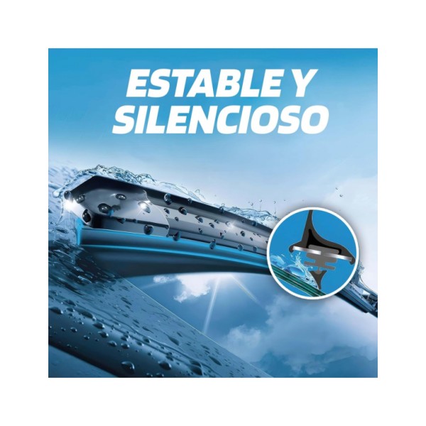 Escobilla Limpiaparabrisas Modelo Aquan66 Ultra Flex Series 23" 58 cm 1 Unidad con 8 Adaptadores