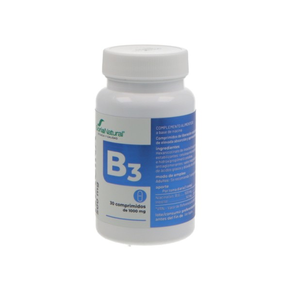 Soria Natural Vitamina B3 Niacina 500mg 30 Comprimidos