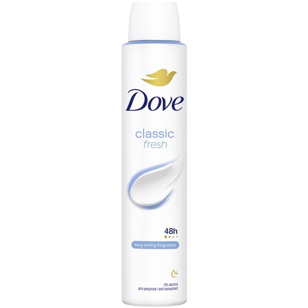 DOVE desodorante Classic anti-transpirante 48h 200 ml