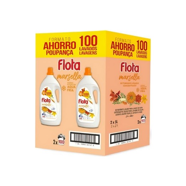 Flota detergente marsella 100 lavados (caja 2 unidades)