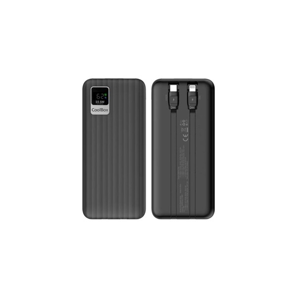 Coolbox powerbank dp20 20000mah lcd negro carg ráp